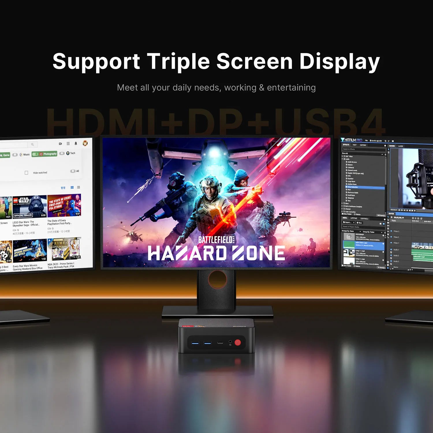 BOSGAME Mini Gaming PC P3, Powered by AMD Ryzen 9 6900HX,32GB DDR5 1TB NVME SSD/ 16GB DDR5 512GB NVME SSD Optional