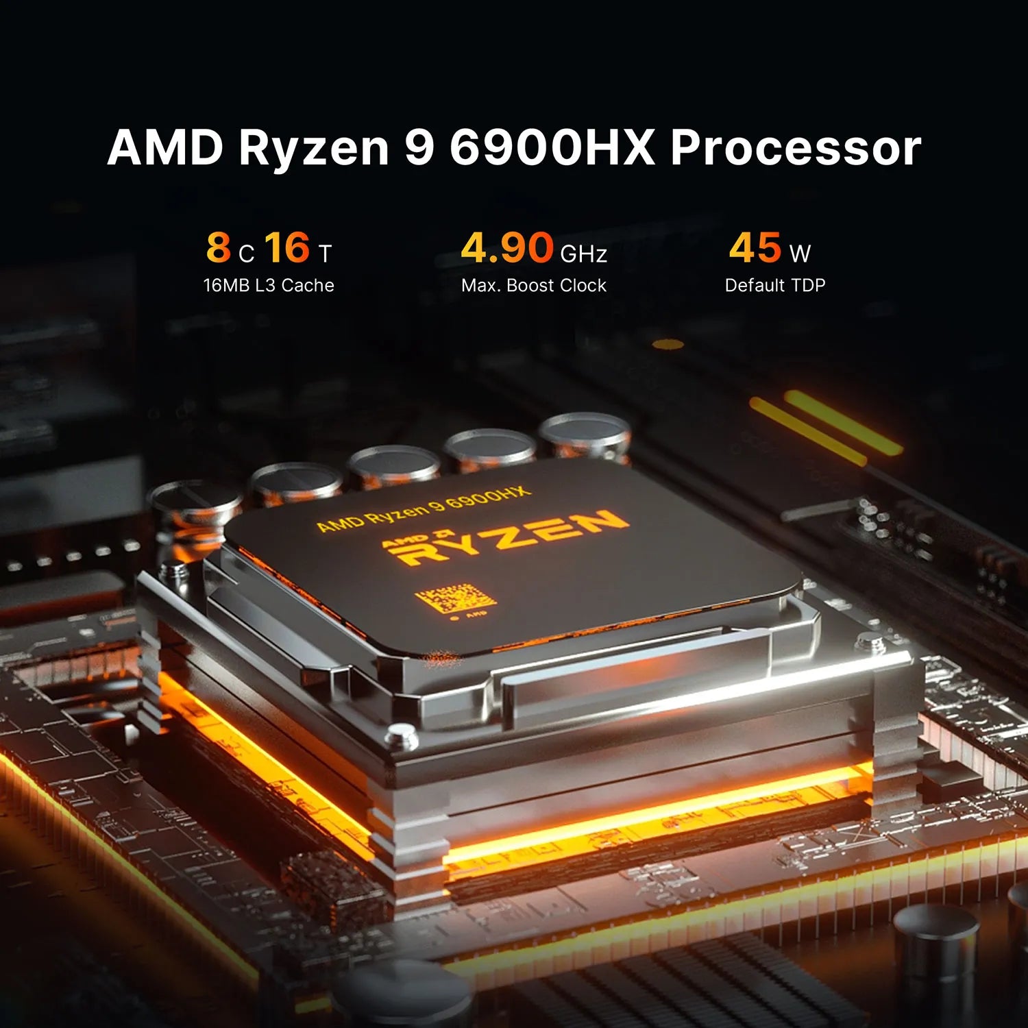 BOSGAME Mini Gaming PC P3, Powered by AMD Ryzen 9 6900HX,32GB DDR5 1TB NVME SSD/ 16GB DDR5 512GB NVME SSD Optional