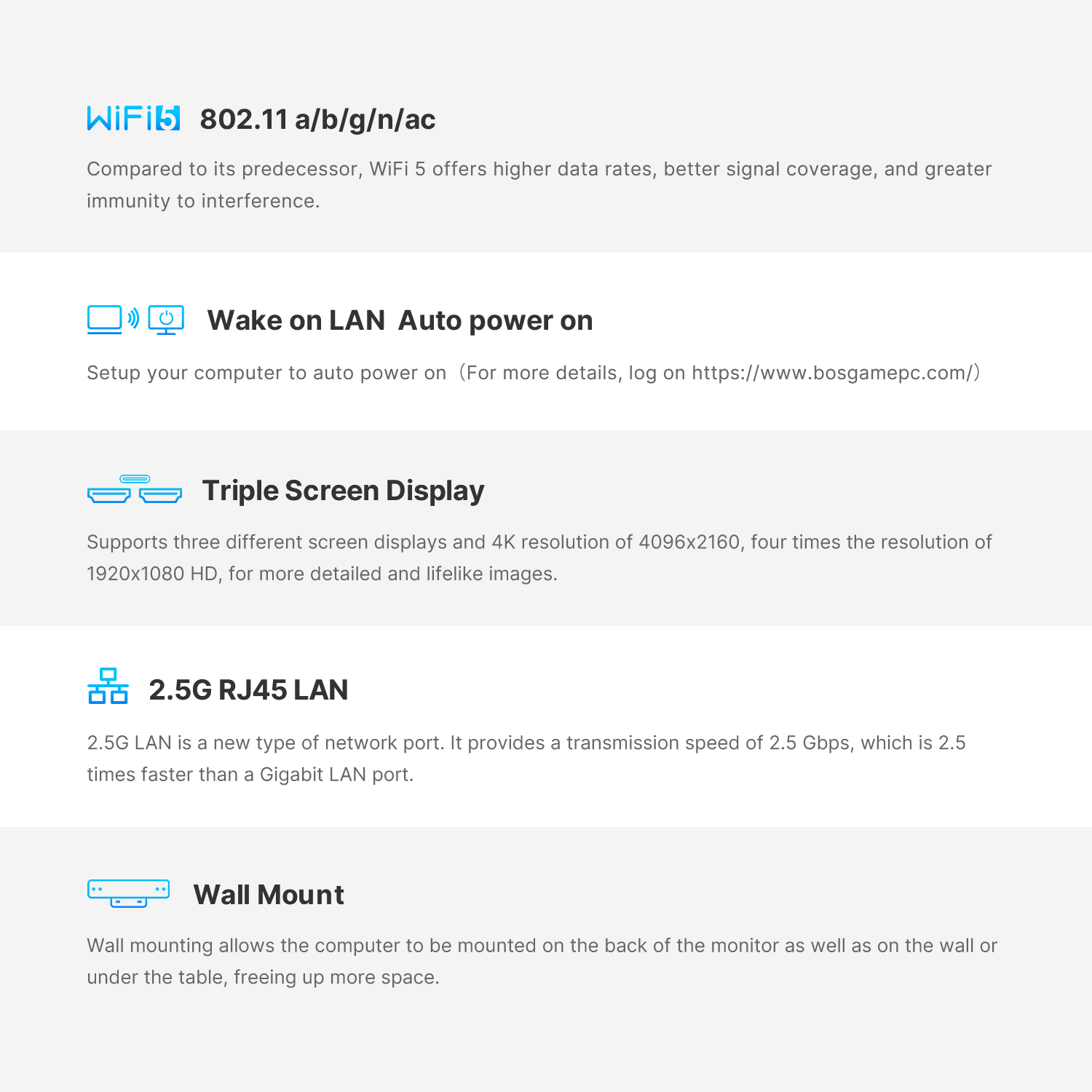 BOSGAME Intel Mini PC E3
