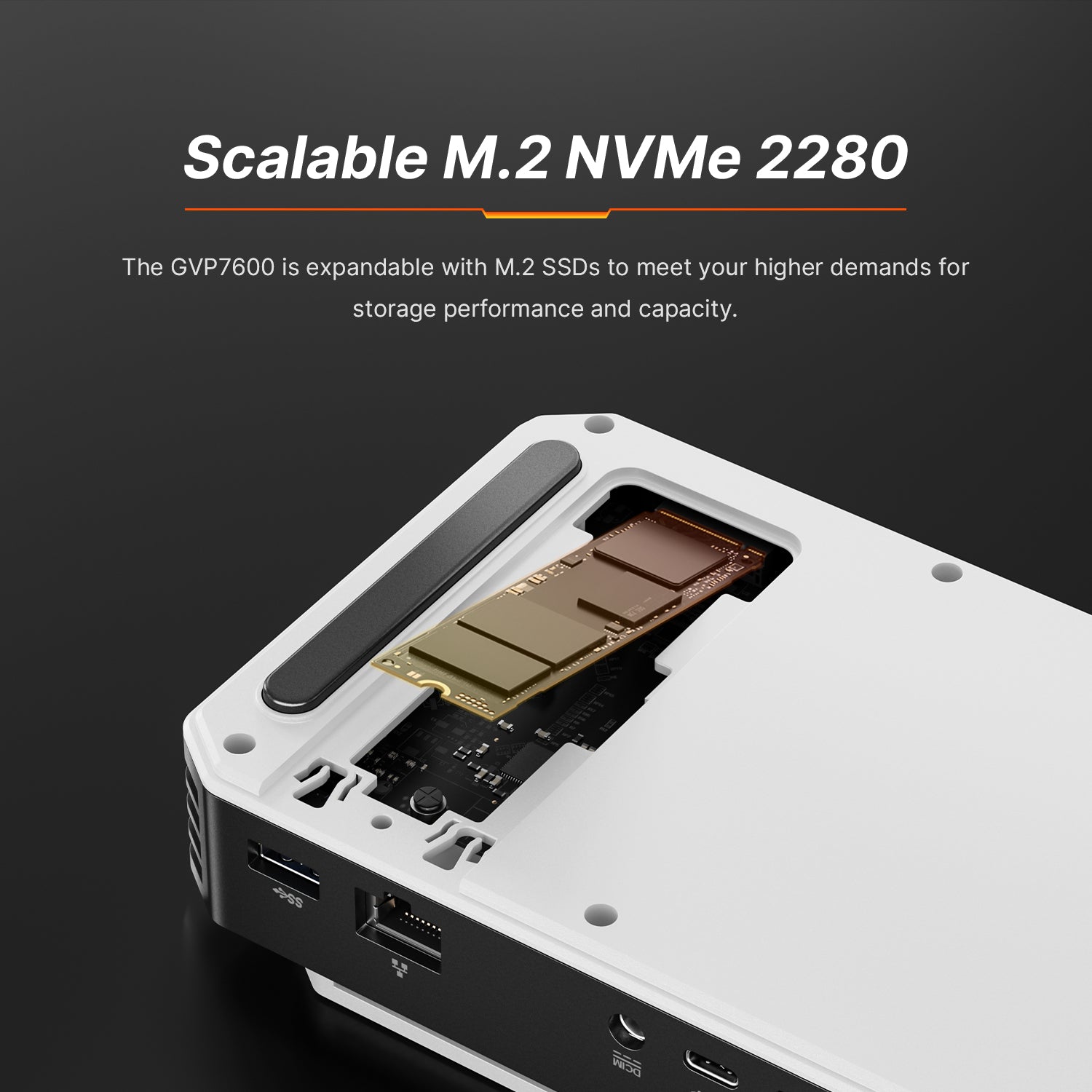 BOSGAME eGPU Docking Station GVP7600, AMD Radeon RX 7600M XT Graphics, I/O Expantion