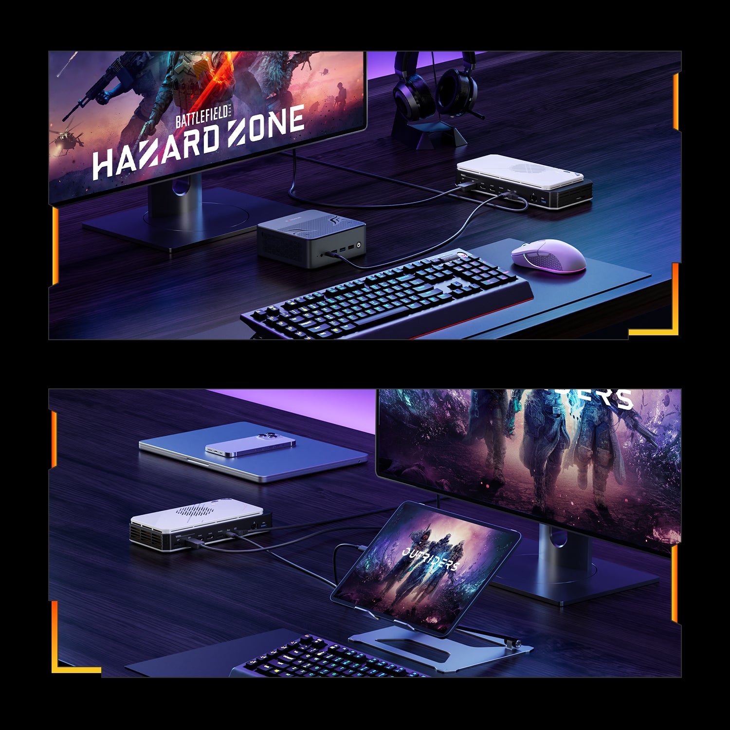 BOSGAME eGPU Docking Station GVP7600, AMD Radeon RX 7600M XT Graphics, I/O Expantion