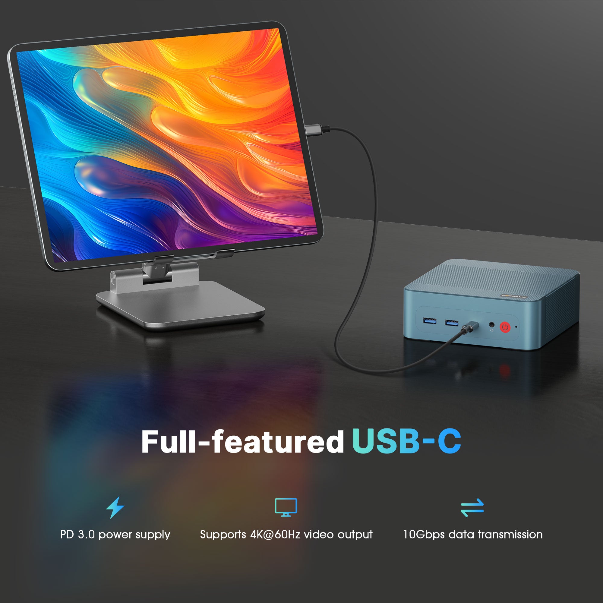 BOSGAME Office Mini PC P2 Lite, Powered by Intel Core-i5 12600H 32GB DDR4 512GB NVME SSD Dual RJ45 Mini PC