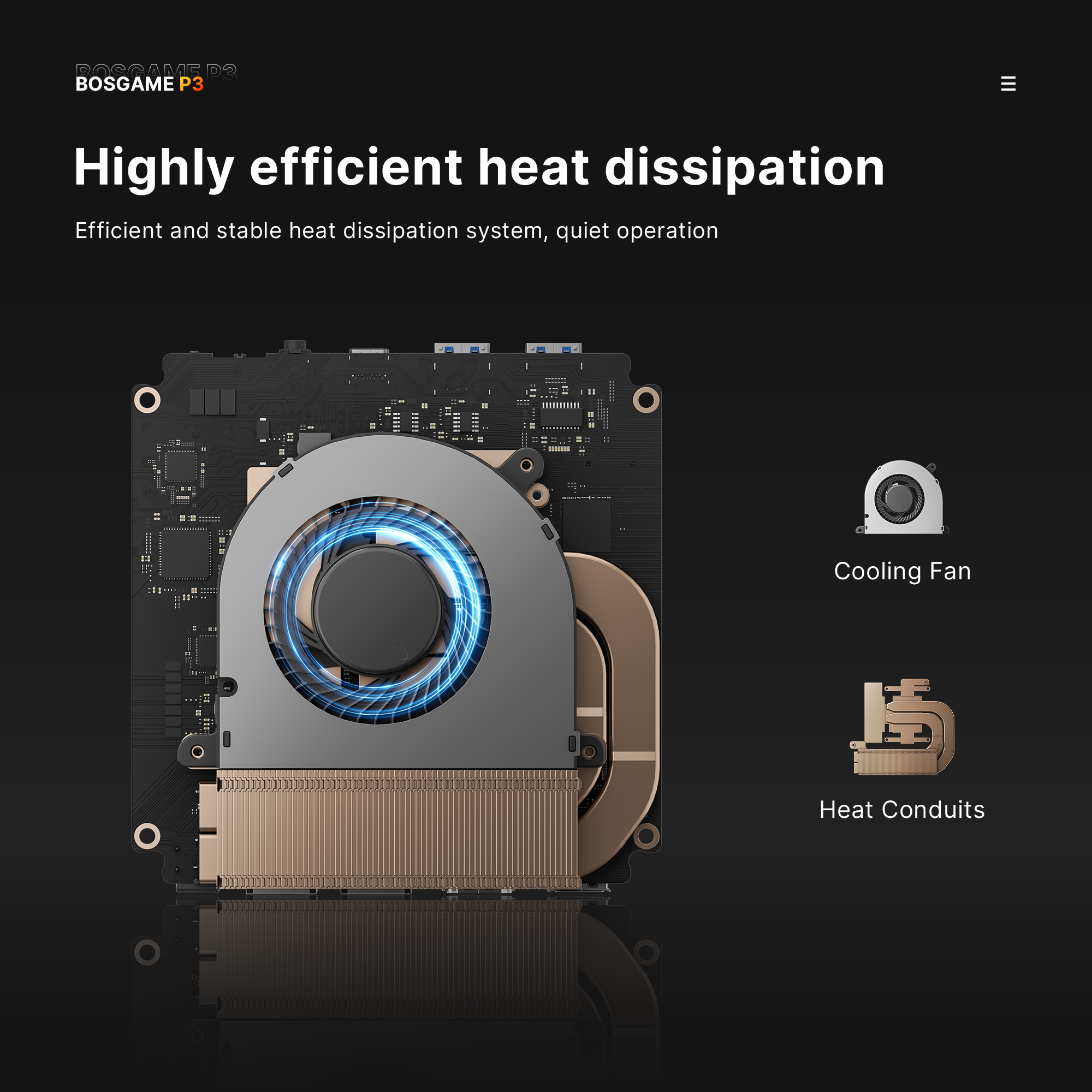 BOSGAME Mini Gaming PC P3Lite, AMD Ryzen 7 6800H 24GB DDR5 1TB NVMe SSD