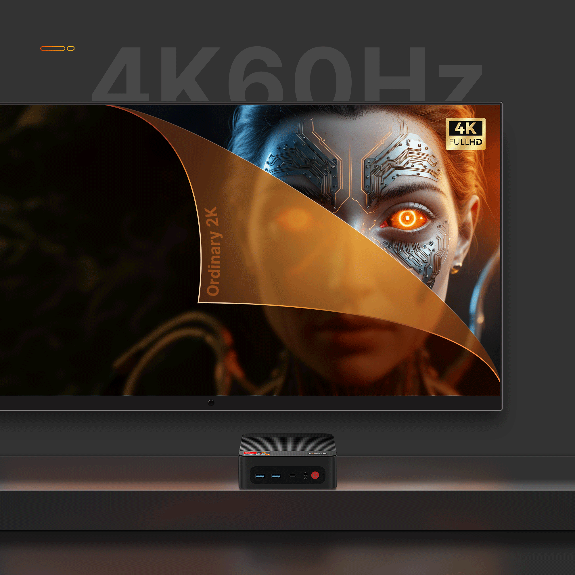 Bosgame P4Plus mini pc, AMD Ryzen7 5825U Processor, 16GB DDR4+512GB SSD