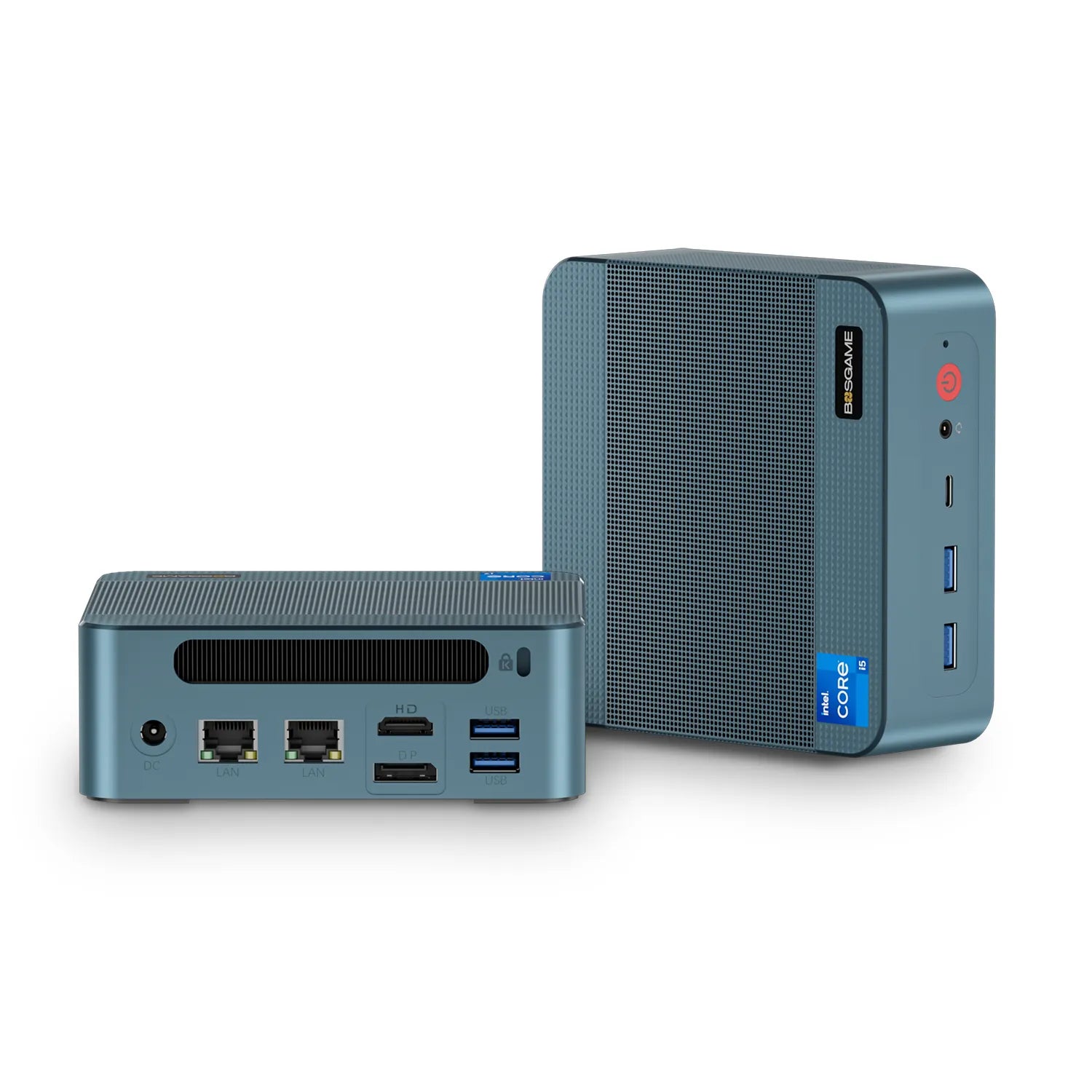 BOSGAME Office Mini PC P2 Lite, Powered by Intel Core-i5 12600H 32GB DDR4 512GB NVME SSD Dual RJ45 Mini PC