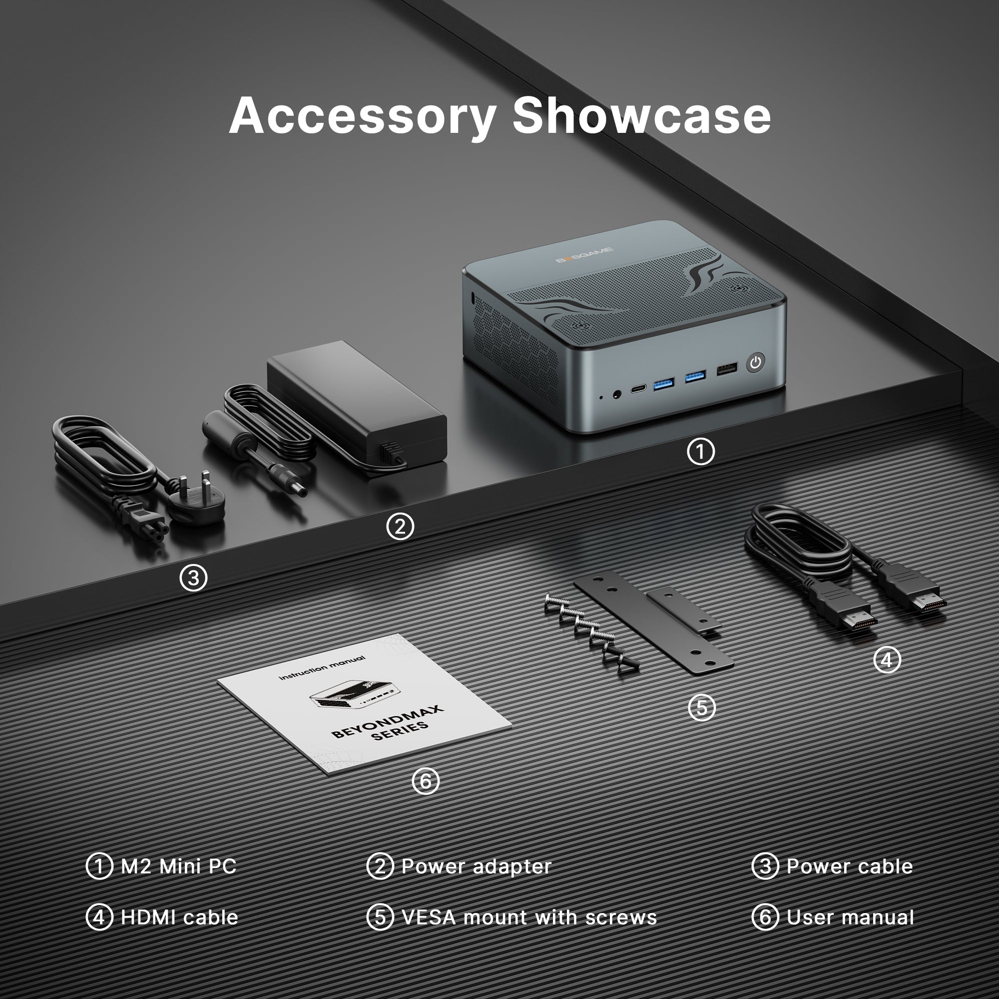 BOSGAME Mini Gaming PC M2, Bulit in Speaker, Powred by AMD Ryzen 9 7940HS Processor, 32GB DDR5 1TB NVMe SSD