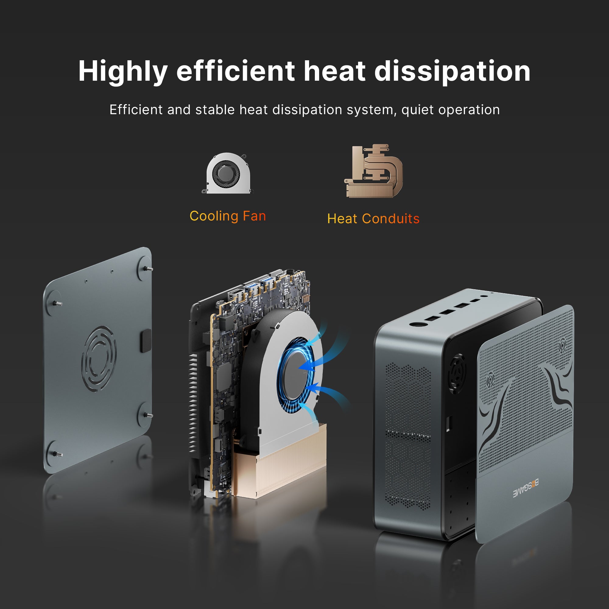 BOSGAME Mini Gaming PC M2, Bulit in Speaker, Powred by AMD Ryzen 9 7940HS Processor, 32GB DDR5 1TB NVMe SSD