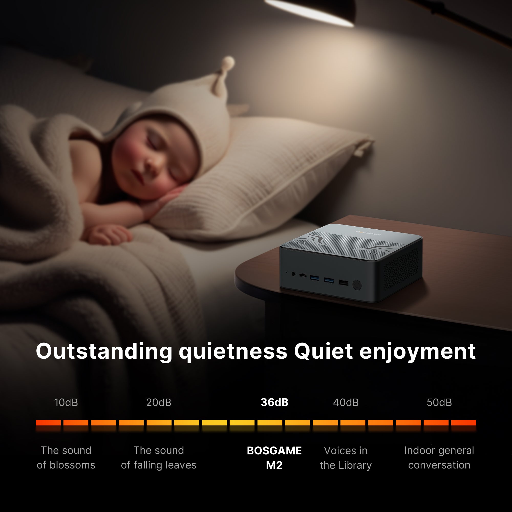 BOSGAME Mini Gaming PC M2, Bulit in Speaker, Powred by AMD Ryzen 9 7940HS Processor, 32GB DDR5 1TB NVMe SSD