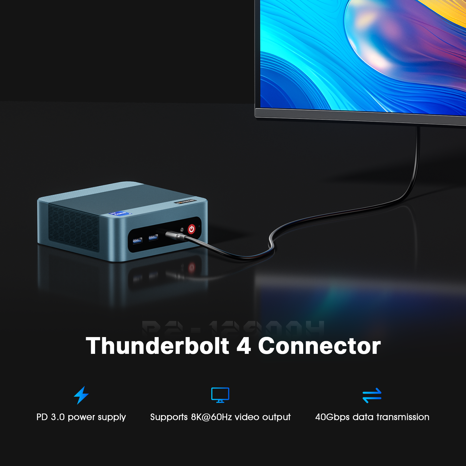 BOSGAME Intel Mini PC P2Pro,  Intel Core-i9 12900H 32GB DDR4 1TB SSD Thundernblot 4 Mini PC Daul NIC PC