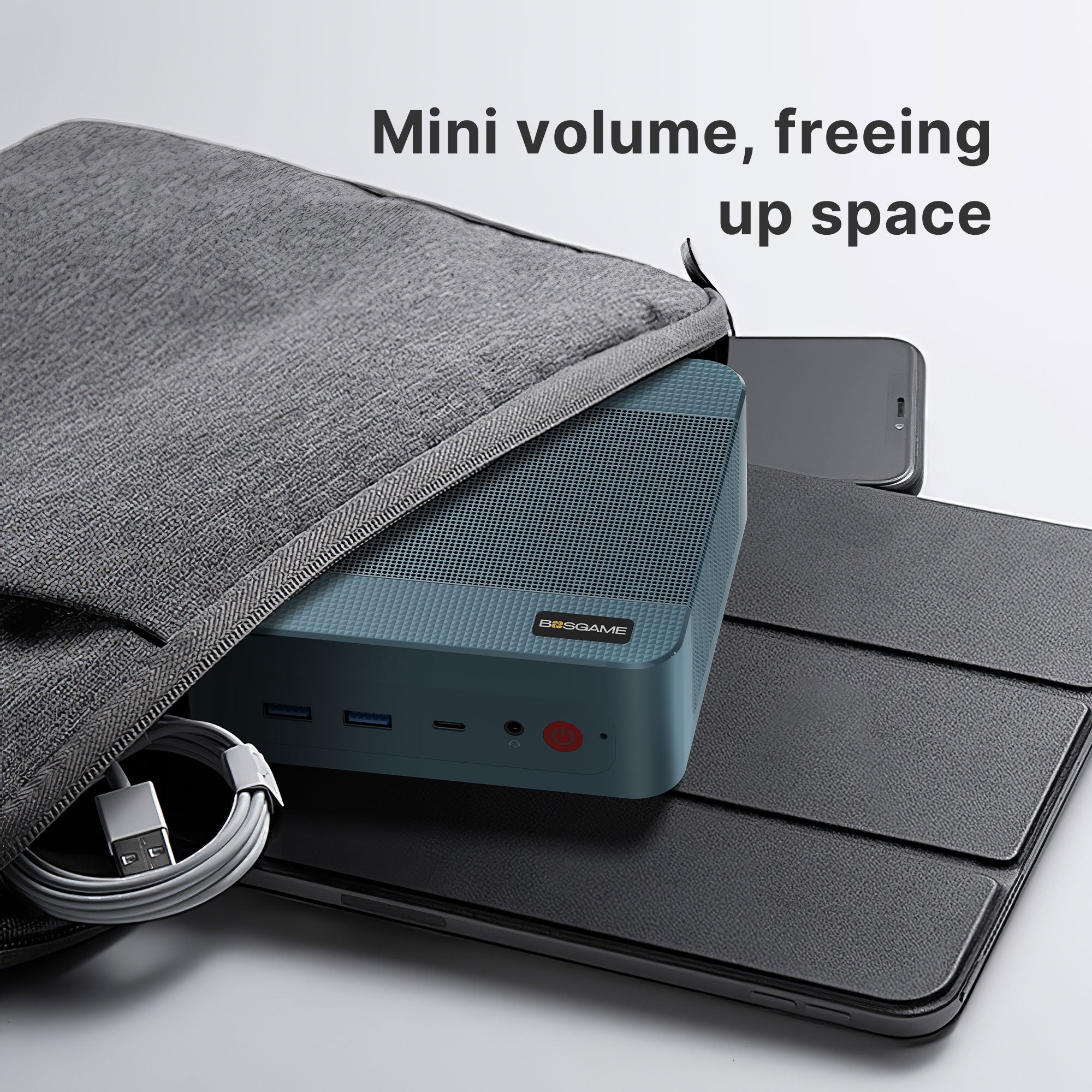 BOSGAME Office Mini PC P2 Lite, Powered by Intel Core-i5 12600H 32GB DDR4 512GB NVME SSD Dual RJ45 Mini PC